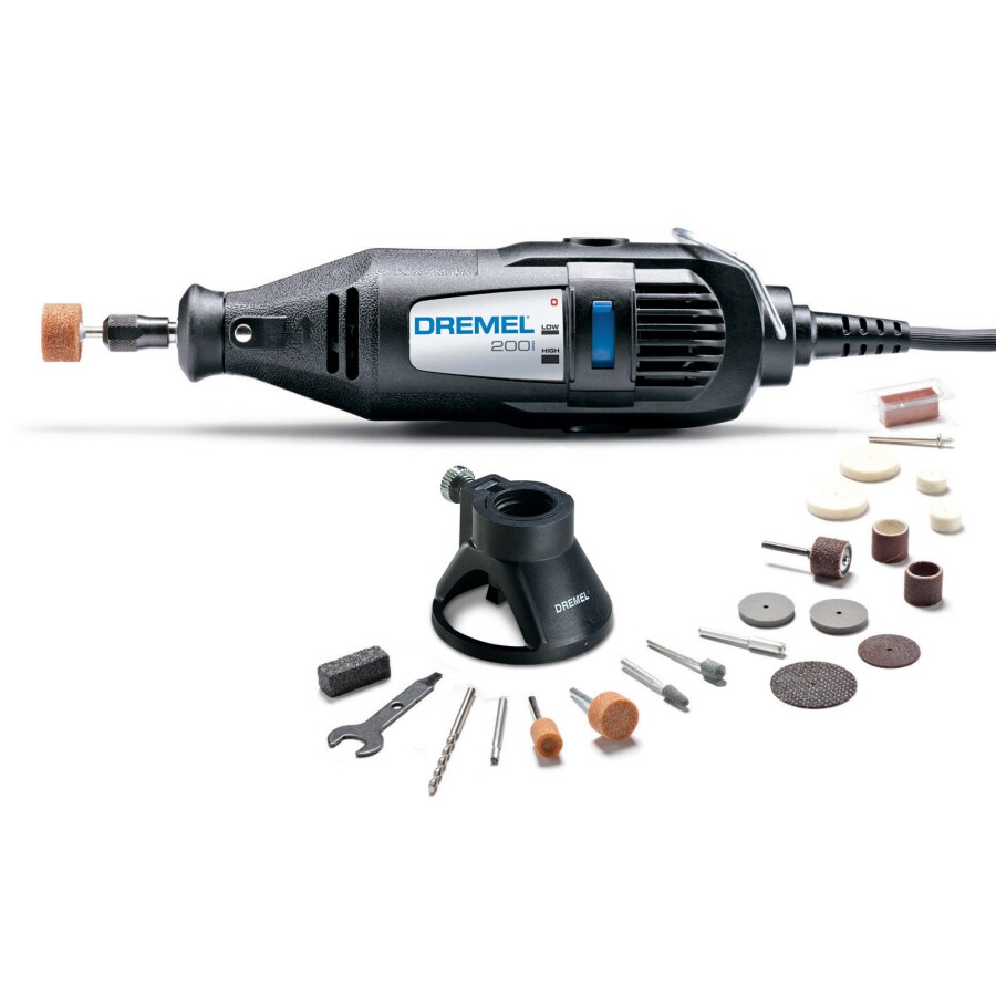 DREMEL 200-1/21 Rotary Tool Kit, 120 V, 1/8 in Chuck, 6 ft L Cord, Gray