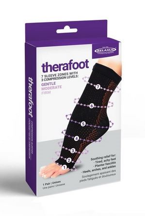 Therafoot Hemp Compression Foot Sleeves L/XL