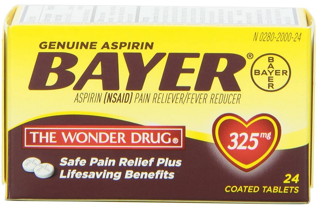 Bayer Genuine Aspirin Tablets 325mg, 24 count