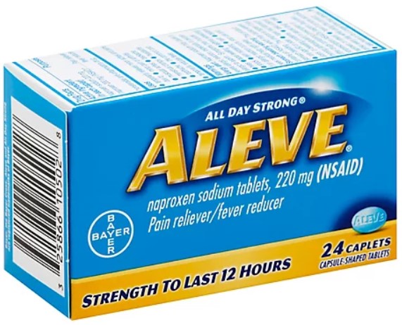 Aleve Pain Reliever Caplets (NSAID) - 24ct