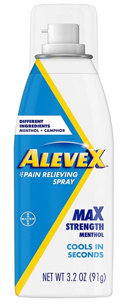 AleveX Pain Relieving Spray, Fast Acting & Fast Drying for Targeted Pain
