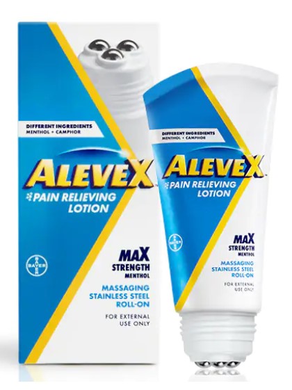 AleveX Pain Relieving Lotion with Rollerball Applicator