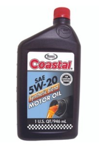 Coastal 01601 Motor Oil Synethic Blend - 5w-20