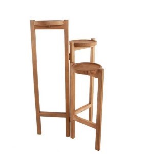 Wood Planter Stand Natural