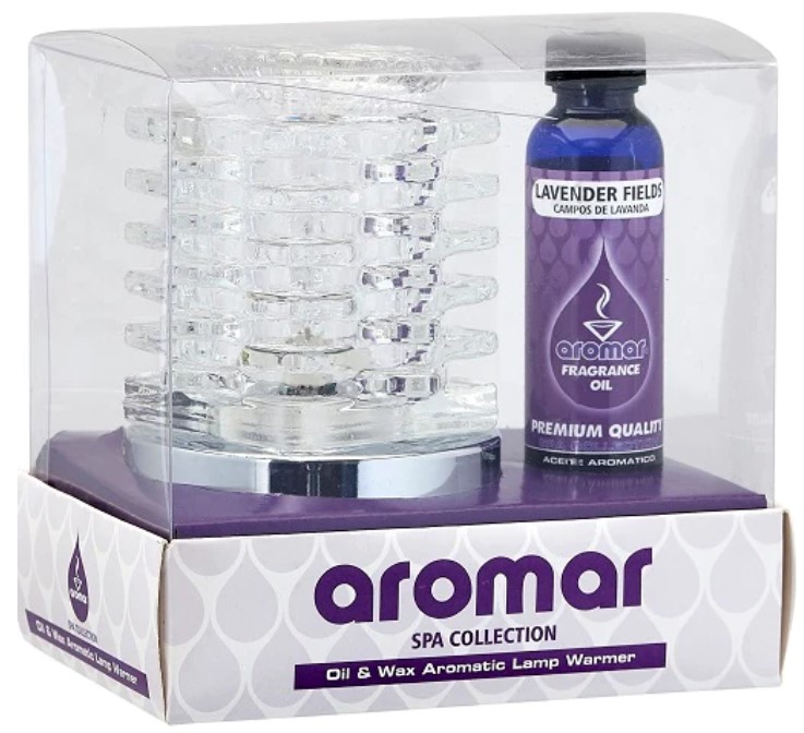 Aromar Gift Set - Deco Oil Warmer & 2 oz Fragrance Oil - Lavender