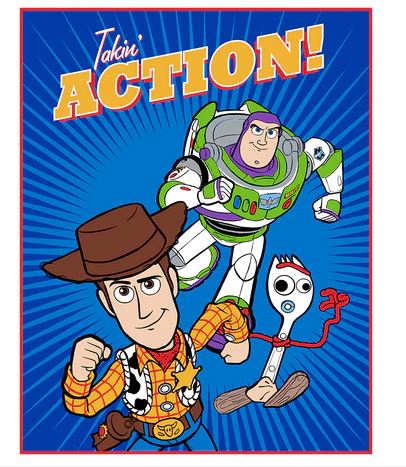 ACTION TOY STORY T/F BLANKET