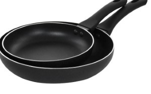 Oster Ashford 2 Piece Nonstick Aluminum Frying Pan Set in Black
