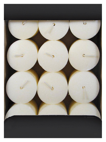 Candle-Lite 1276250 Flat Top Votive Scented Candle, White