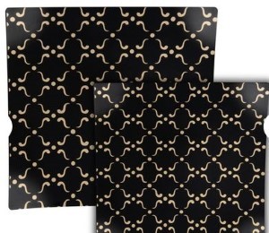Black/Gold Pattern Plates 10Pk
