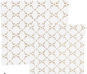 White/Gold Pattern Plates 8"10PK