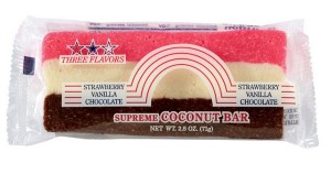 Crown Supreme Strawberry, Vanilla, Chocolate Coconut Candy Bar 2.5 Oz.