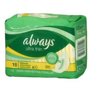 Always Ultra Thin Maxi Pads Regular With Flexi-Wings - 18ct