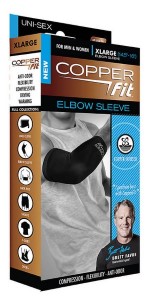 Copper Fit Freedom Elbow Compression Sleeve Black Size XL