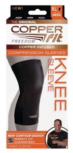 Copper Fit Freedom Knee Compression Sleeve, Black - X-Large