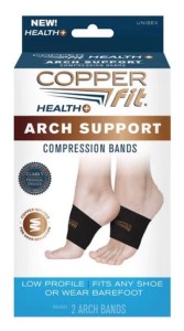 Copper Fit Health + Foot Compression Sleeve, Black
