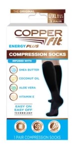 Copper Fit Energy Plus Compression Socks Unisex L/XL