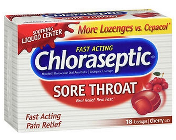 SORE THROAT LOZENGES CHERRY 18 LOZENGES