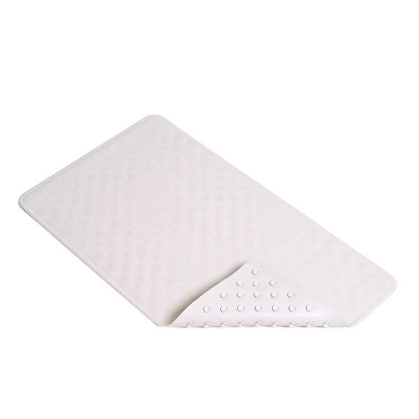 Con-Tact BMAT-C4K04-04 Shells Rubber Bath Mat | White | 16" x 28"