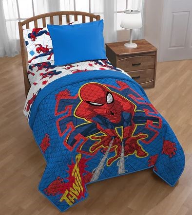 2PC SPIDERMAN BEDSPREAD TWIN