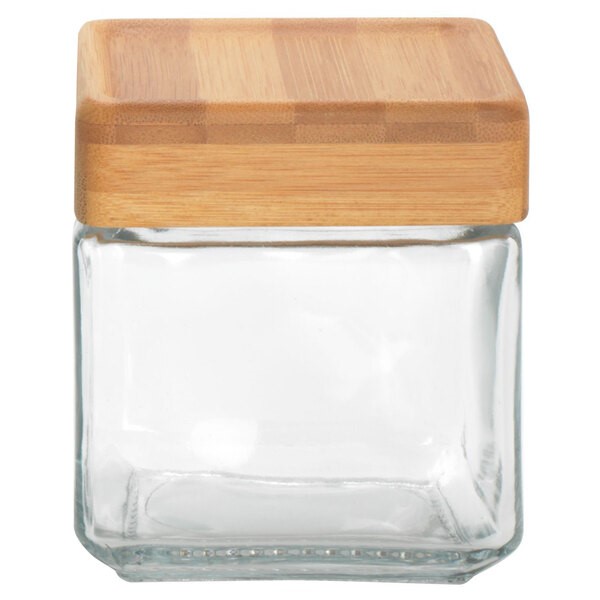 1qt Stackable Jar w/Bamboo Lid