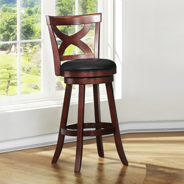 ACORN COTT HIGH XBACK STOOL BRN