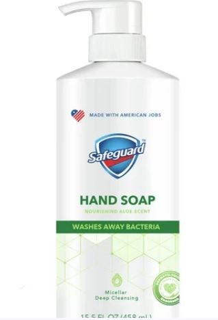 Safeguard Liquid Hand Soap Nourishing Aloe Scent, 15.5oz