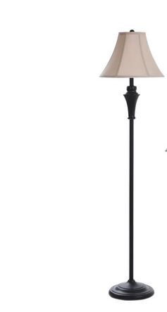 STEEL TABLE LAMPS BRONZE QB-2SET