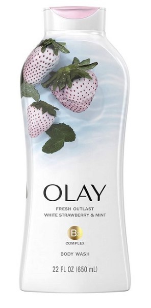 Olay Fresh Outlast Body Wash, White Strawberry & Mint, 22 fl oz