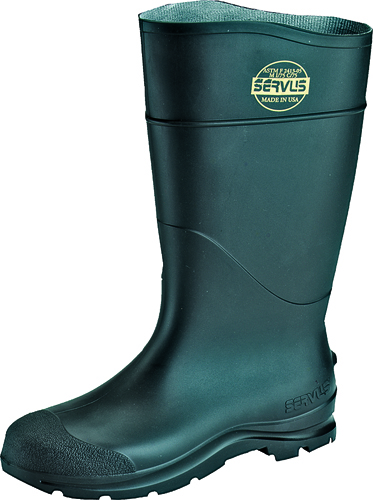 Servus 18821-13 Non-Insulated Knee Boot, #13, Pull On Closure, PVC, Black