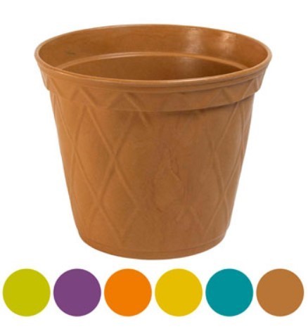 Bamboo Fiber Planters 7.48 D X 6.3 H- Assorted Colors