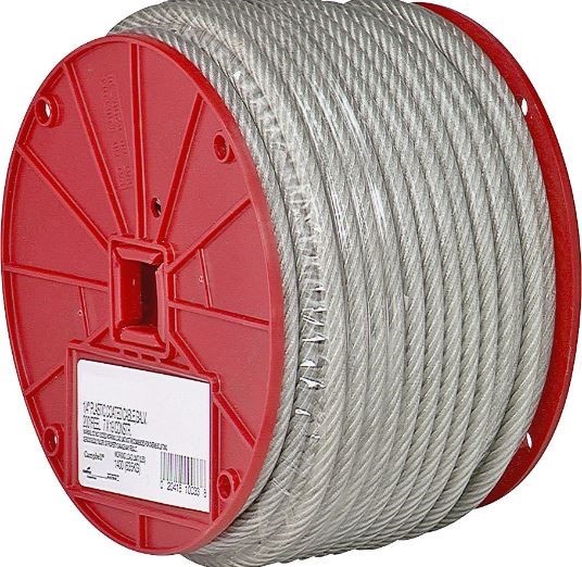 CABLE 3/16-1/4 COATED BK 250'