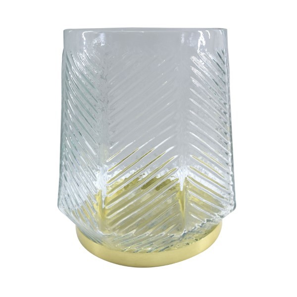 Glass Metal Candle Holder LG