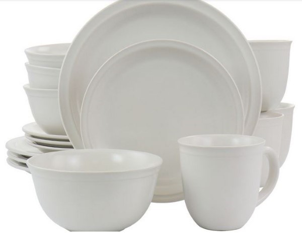 SIAM 16PC DINNERWARE WHT ROUND