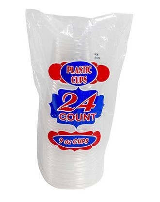 CUP PLASTIC 24CT 9OZ CLEAR