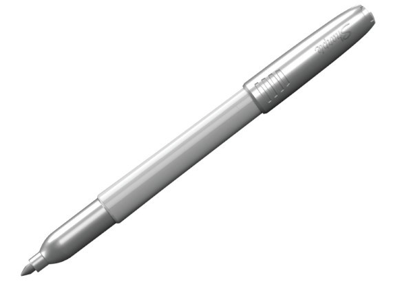 Sharpie 39108 Permanent Marker, Fine Silver Lead/Tip