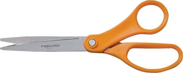 FISKARS 34527797 Premier Scissor, 8 in OAL, Stainless Steel Blade, Orange