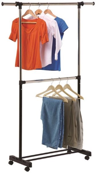 GARMENT RACK ADJUSTABLE 2-ROD