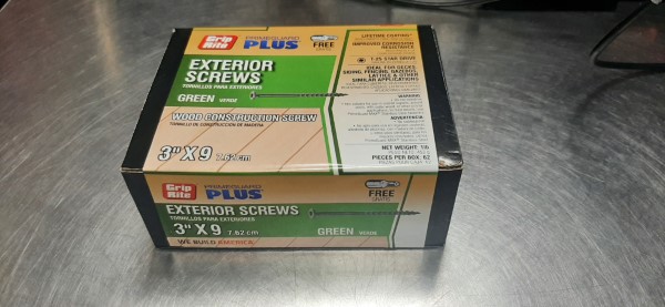 GR 3 X 9 PGP EXT SCREW ST/DR GRN