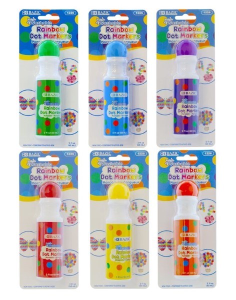 BAZIC WASHABLE DOT MARKER ASSORTED COLOR