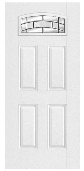 36X80  FIBERGLASS SM CAMBER WHITE DOOR