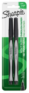 Sharpie Premium 1742659 Non-Toxic Pen, 0.3 mm Tip, Fine Tip, Black Ink