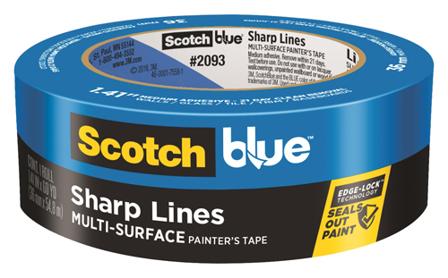 ScotchBlue 2093-36NC Sharp Lines Multi-Surface Painter's Tape, 60 yd L, 1.41