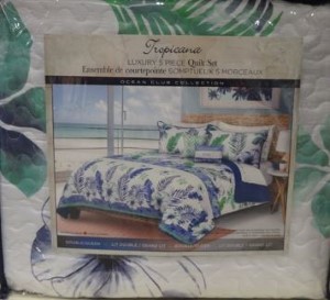 QUILT SET 5PC FULL/QUN TROPICAL