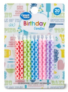 Celebration Polka Dot Candles, Assorted Colors - 20 Count