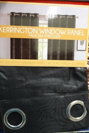 KERRINGTON CURTAIN PNL BLK 55X90