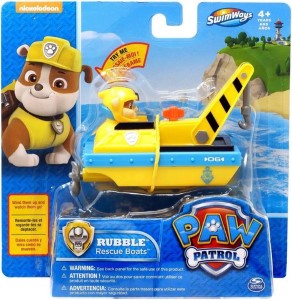 Paw Patrol Swimways Rubble Rescue Boat Bath Toy