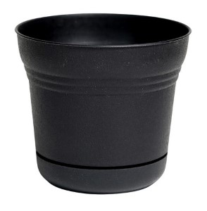 Bloem Saturn Planter Black Matte 5"