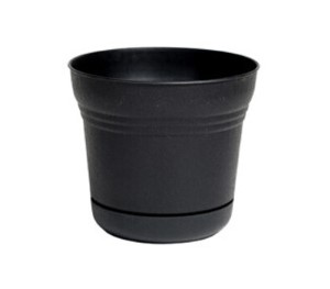 BLOEM-FLOWERPOT PLANTER SATURN BLACK 10"