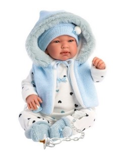 Llorens Newborn Doll Crying Tino with Hood