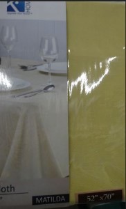 MATILDA BEIGE TABLECLOTH ASST